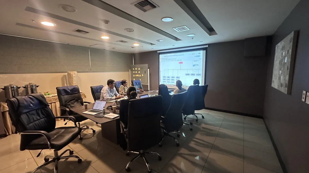 Sesión de diseño de modelo operativo con equipo directivo